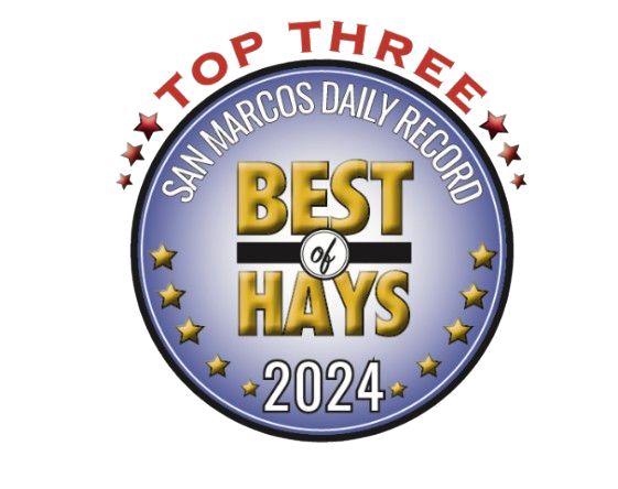 Voted Top 3 Best of Hays 2024 by the San Marcos Daily Record